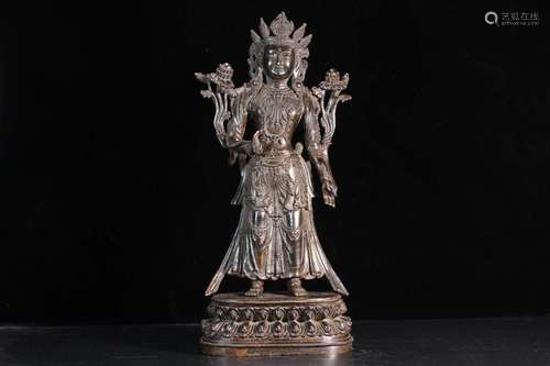 A QING DYNASTY COPPER BUDDHA