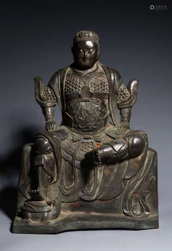 A COPPER GUANYU ORNAMENT