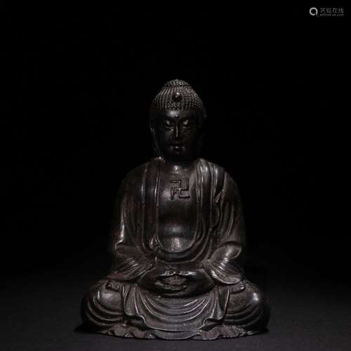 A ZITAN WOOD BUDDHA