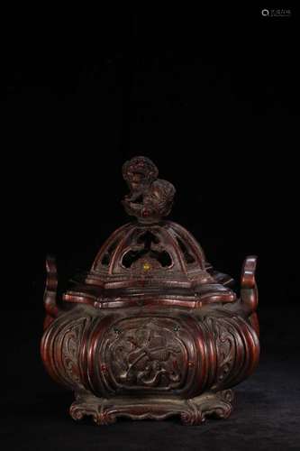 A QING DYNASTY CHENXIANG WOOD CENSER