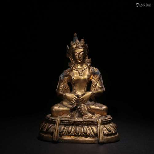 A QING DYNASTY COPPER BUDDHA