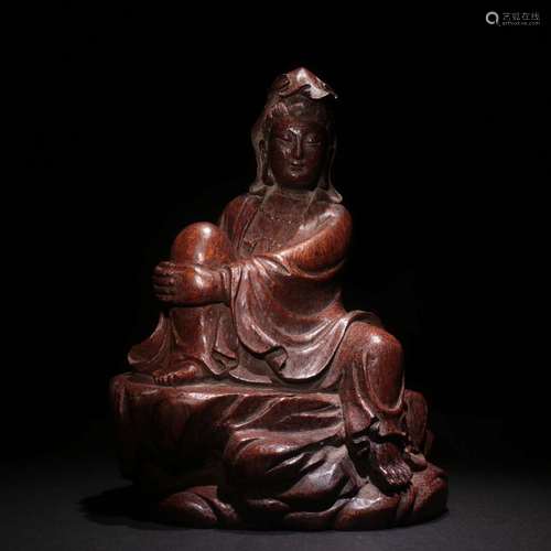 A QING DYNASTY BAMBOO BUDDHA