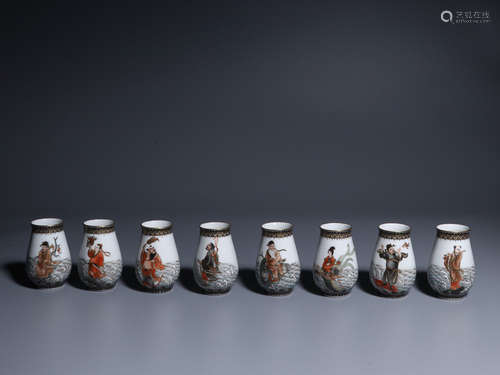 SET OF QIANLONG NIANZHI ENAMELED BOTTLES