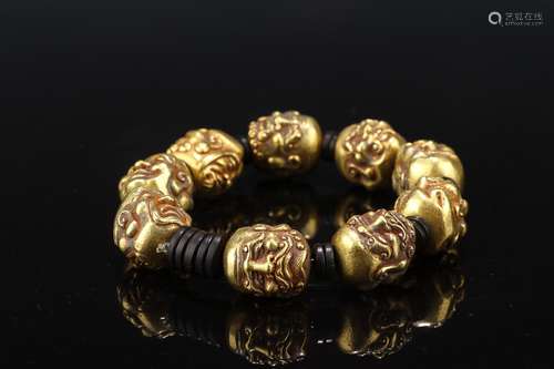 A GILT BRONZE BRACELET