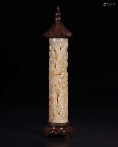 A HETIAN JADE INCENSE HOLDER