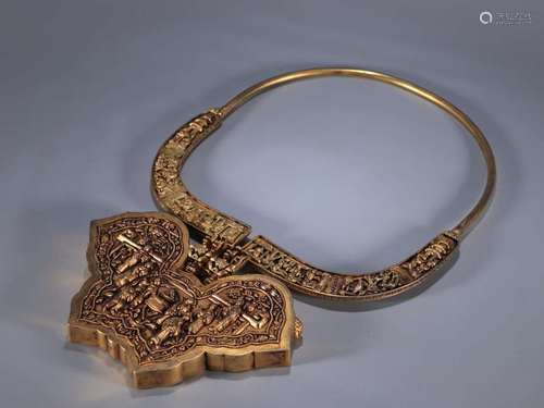 A GILT SILVER LOCK