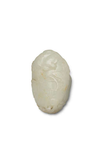 A jade 'butterfly and gourd' pebble  Qing dynasty