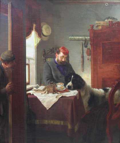 Hermann Würz (deutsch, 1836 - 1899), Mittagsschlaf, Öl auf Leinawand, un. signiert, Maße: 72 x 61