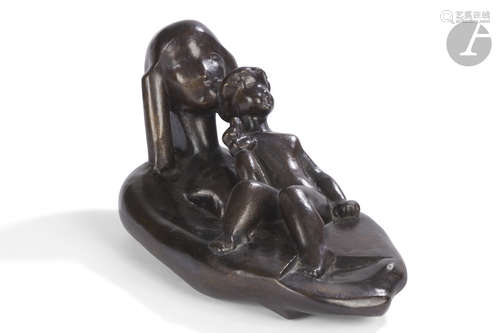 *JOSEPH CSAKY (1888-1971) Vierge et l’enfant Jésus (fragment), épreuve n° 3/3