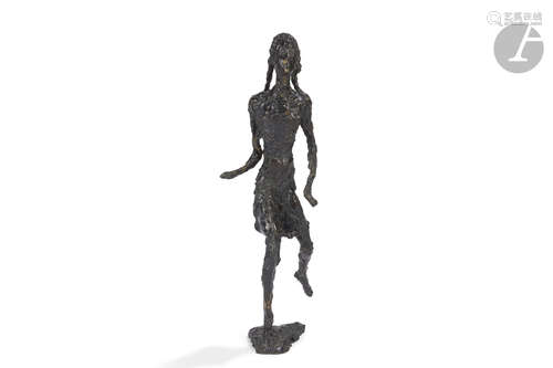 EDMOND MOIRIGNOT (1913-2002) Fillette courant, le modèle créé vers [1963], épreuve n° 2/6 Sculpture.