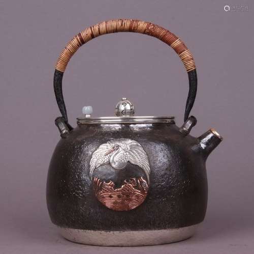 Japanese Silver Tea Pot With Mark