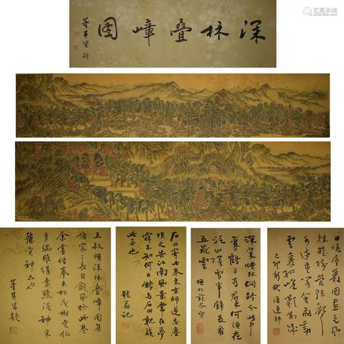 Chinese 'Landscape' Hand Scroll Painting, Wang Meng