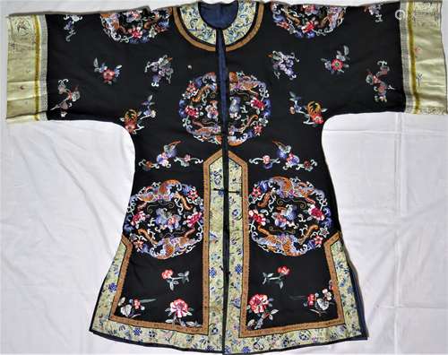 Chinese Silk Embroidered Robe