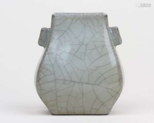 Guan Type Celadon Crackle Glazed Hu Vase