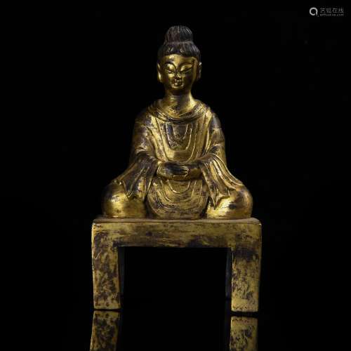 Gilt Bronze Figure Of Seated Buddha