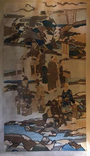 Large Silk Kesi (Tapestry) Mounted Scroll