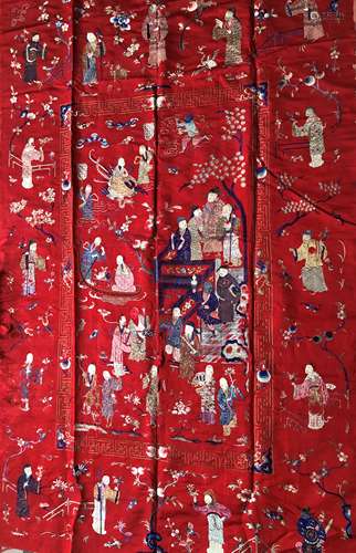 Late Qing 'Eight Immortal' Embroidered Silk Panel