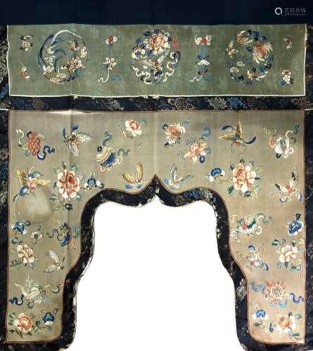 Chinese Silk Embroidery Door Hanging Panel