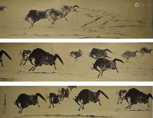 Chinese Painting Of Herd, Wu Zuoren