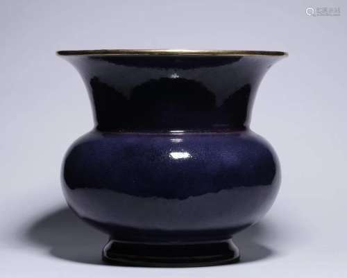 Chinese Purple Glazed Junyao Porcelain Jar