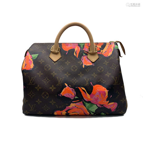 LV 路易威登 限定款 Monogram Roses Speedy 30 手提手袋