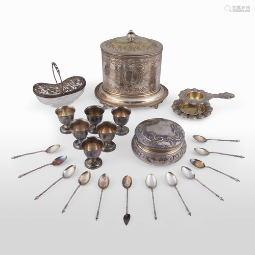 Group of twenty-three silver and silverplat…