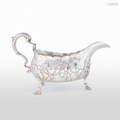 George II silver sauceboat, Alexander Joh…