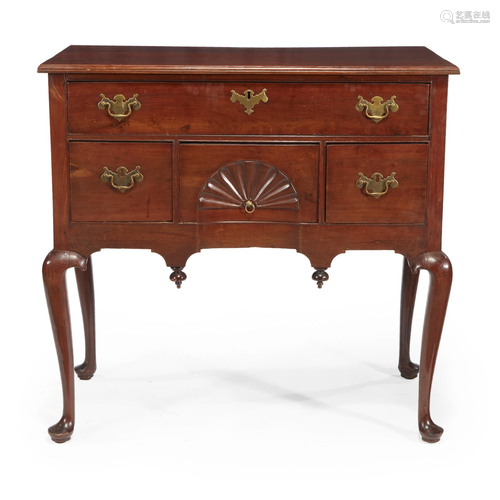 Queen Anne mahogany high chest bas…