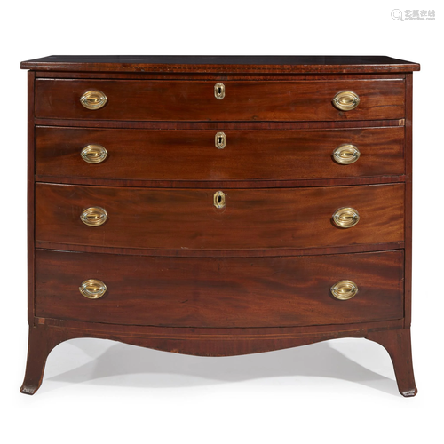 Federal mahogany bow-front chest of drawe…