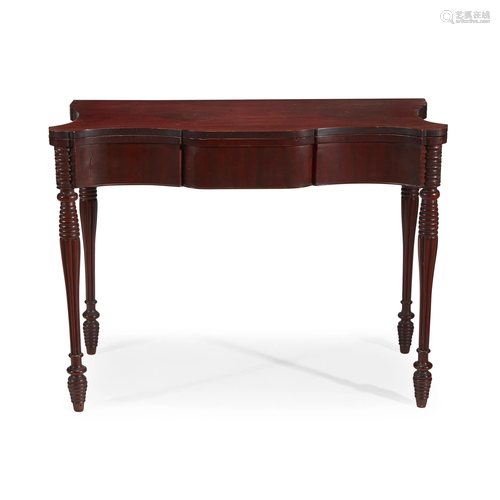 Federal carved mahogany card table, M…