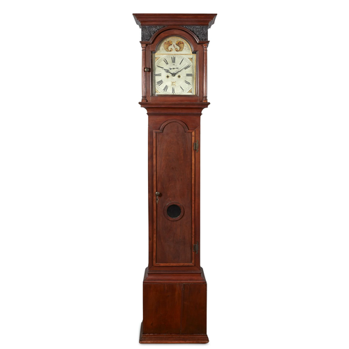 Queen Anne walnut tall case clock, 18th cent…