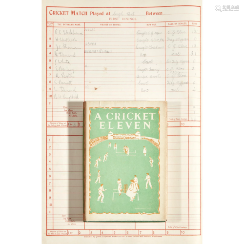 [Wodehouse, P.G.], Cricket Scoring Book
