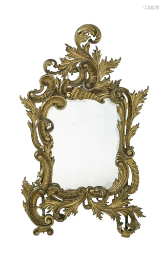 Italian Belle Epoque Carved Giltwood Mirror