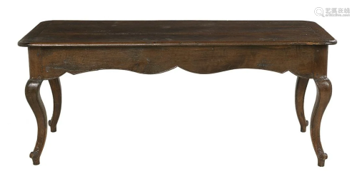 French Provincial Oak Refectory Table