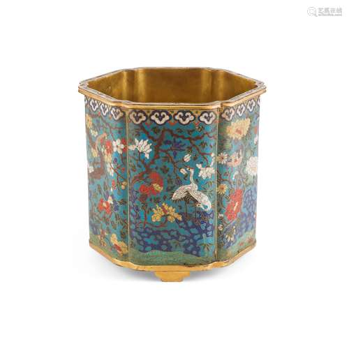 CLOISONNÉ ENAMEL JARDINIÈRE                         YONGZHENG MARK