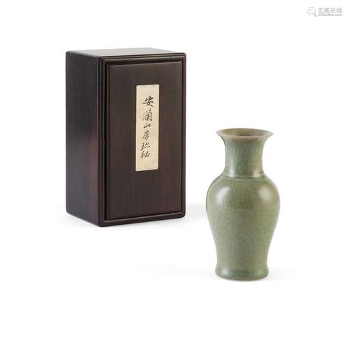 SMALL LONGQUAN CELADON BALUSTER VASE