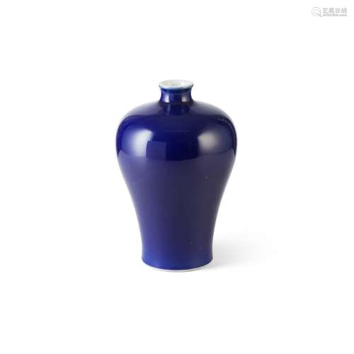 BLUE-GLAZED MEIPING VASE