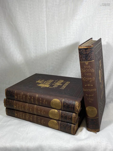 Book Leather Bound - All Around the Worl with