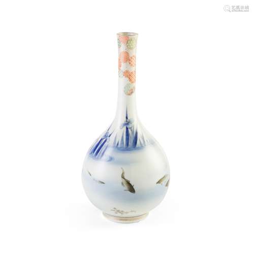 JAPANESE FUKAGAWA BOTTLE VASE