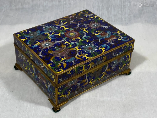 Chinese Cloisonne Box with Precious Object