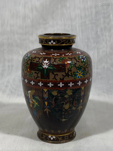 Japanese Cloisonne Vase - Ando Jubei