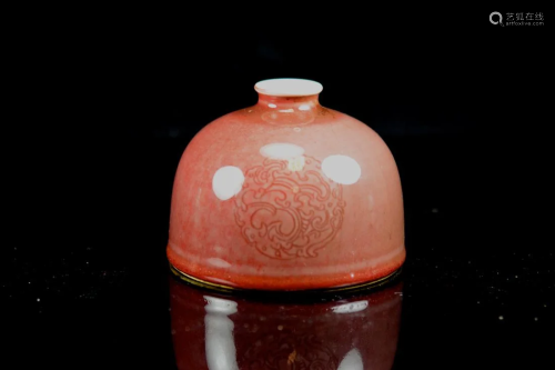 Chinese Peach Bloom Porcelain Beehive Pot