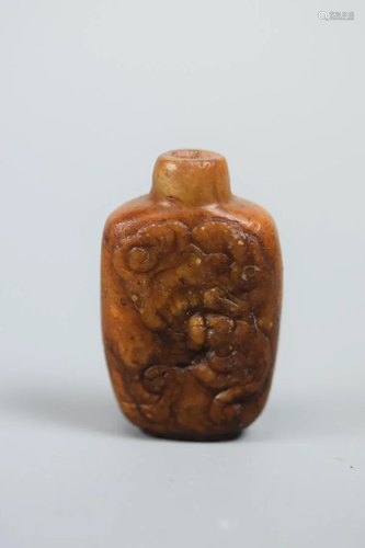 Chinese Nephrite Jade Snuff Bottle