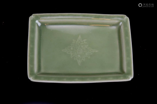 Chinese Ming Celadon Porcelain Square …