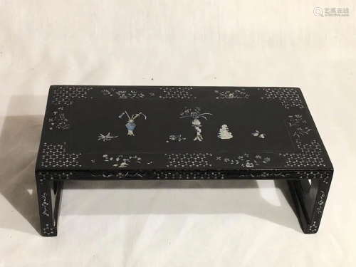 Chinese Lacquer Stand with Mother of Pea…