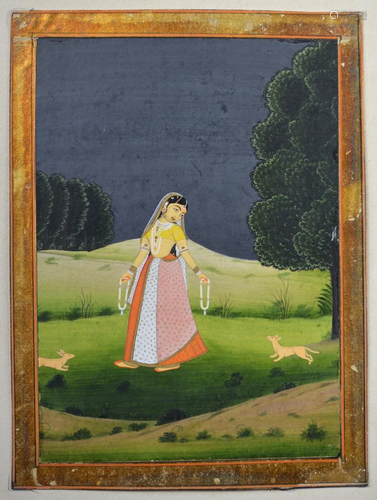 Indian Booklet Portrait - Women with Dog