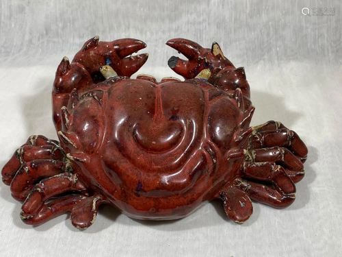 Chinese Red Glazed Chiwan Pottery Planter