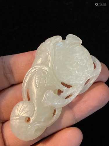 Chinese White Jade Pedant - Catfish