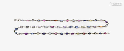 A Multi-Coloured Sapphire Necklace