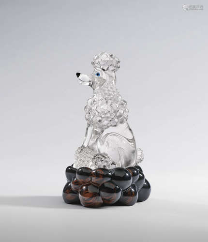 A Precious Stone engraved ''Poodle'' Ornament